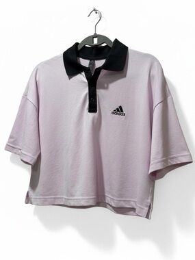 Tennis Golf Prep Adidas light Pink Crop Polo ⛳️